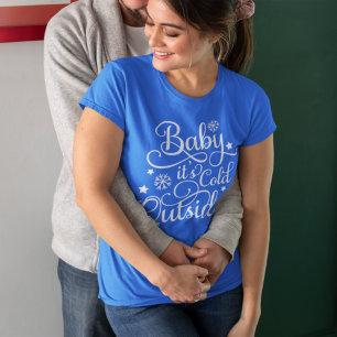Baby It's Cold Outside Blue Women's Tri-Blend Shirt