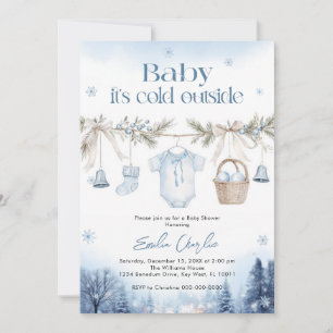 Baby it's Cold Outside Boy Baby Shower Invitation