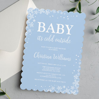 Baby It's Cold Outside Boy Baby Shower Invitation