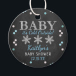 Baby It's Cold Outside Boys Winter Baby Shower<br><div class="desc">Celebrate in style with these cute and very trendy baby shower favour tags. This design is easy to personalise with your special event wording and your guests will be thrilled when they see these fabulous tags.</div>