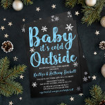 Baby It's Cold Outside Boys Winter Baby Shower<br><div class="desc">Celebrate in style with these sweet and very trendy real foil pressed baby shower invitations. This design is easy to personalise with your special event wording and your guests will be thrilled when they receive these fabulous invites.</div>
