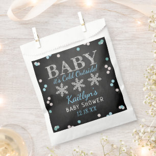 Baby It's Cold Outside Boys Winter Baby Shower Favour Bags