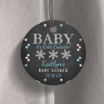 Baby It's Cold Outside Boys Winter Baby Shower Favour Tags<br><div class="desc">Celebrate in style with these cute and very trendy baby shower favour tags. This design is easy to personalise with your special event wording and your guests will be thrilled when they see these fabulous tags.</div>