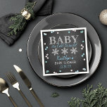 Baby It's Cold Outside Boys Winter Baby Shower Napkin<br><div class="desc">Celebrate in style with these trendy baby shower napkins. This design is easy to personalise with your special event wording and your guests will be thrilled when they see these fabulous napkins.</div>