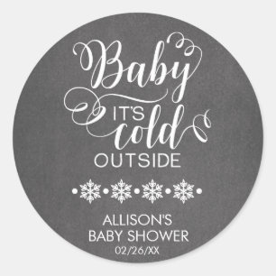 Baby It's Cold Outside Chalkboard Shower Sticker