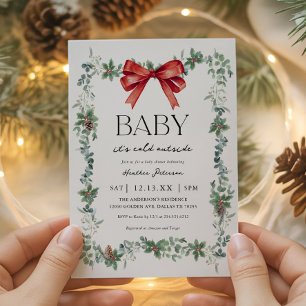 Baby It's Cold Outside Christmas Baby Shower Invitation