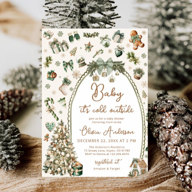 Baby it's Cold Outside Christmas Baby Shower Invitation (Creator Uploaded)