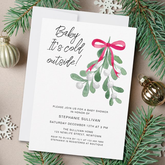 Baby It's Cold Outside Christmas Baby Shower Invitation (Creator Uploaded)