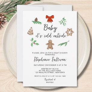 Baby It's Cold Outside Christmas Baby Shower Invitation