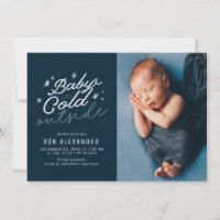 BABY ITS COLD OUTSIDE christmas birth announcement