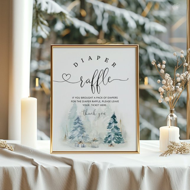 Baby it's cold outside Christmas diaper raffle Poster (Creator Uploaded)