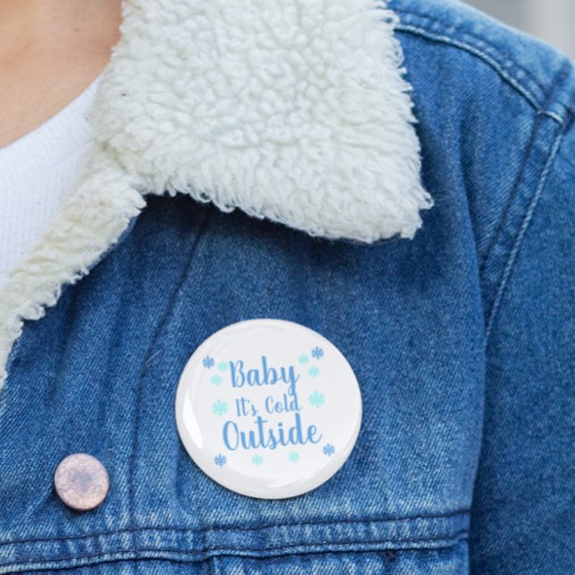 Baby It's Cold Outside Classic Round Sticker (Creator Uploaded)