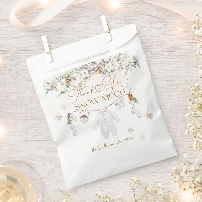 Baby Its Cold Outside Clothest Line Baby Shower Favour Bags (Clipped)