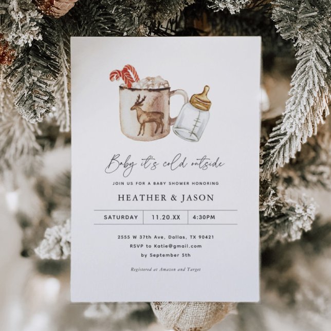 Baby It's Cold Outside Cosy Winter Baby Shower Invitation (Creator Uploaded)