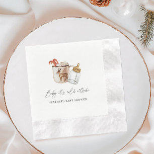 Baby It's Cold Outside Cosy Winter Baby Shower  Napkin