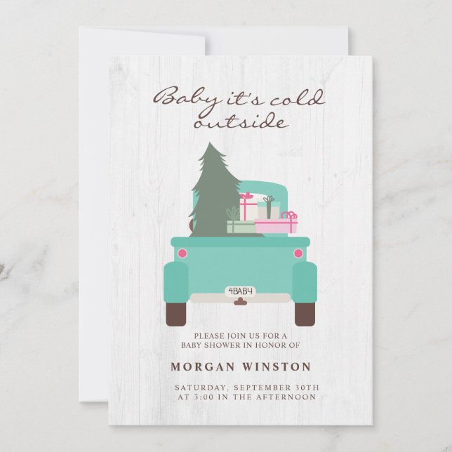 Baby It's Cold Outside Country Baby Shower  Invitation (Front)