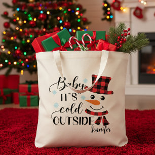 Baby It's Cold Outside Custom Holiday Tote Bag