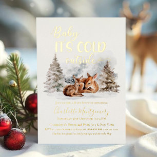 Baby it's cold outside Deer Forest Baby Shower