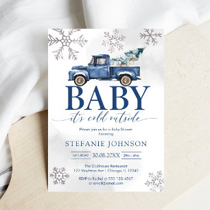 Baby It's Cold Outside Drive Baby Shower Invitation