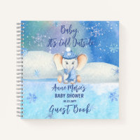Baby It's Cold Outside Elephant Shower Guest Book