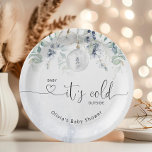 Baby its cold outside eucalyptus baby shower paper plate<br><div class="desc">Baby its cold outside eucalyptus baby shower Paper Plates
Matching items available.</div>