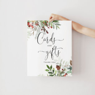 Baby it's cold outside evergreen cards and gifts poster