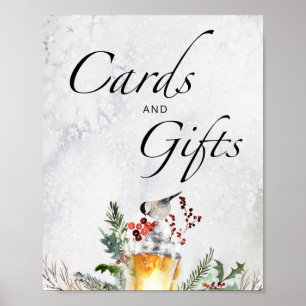 Baby it's cold outside evergreen cards and gifts poster