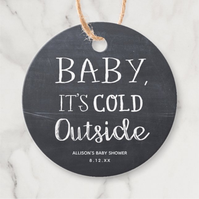 Baby It's Cold Outside Favour Tag (Front)