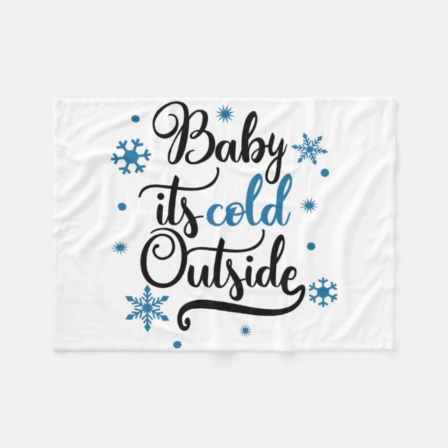 baby its cold outside fleece blanket (Front (Horizontal))