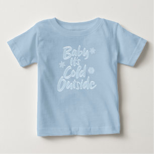 Baby It's Cold Outside Frozen Type Christmas Red Baby T-Shirt