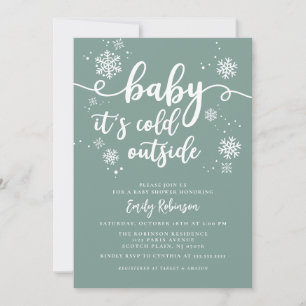Baby It's Cold Outside Gender Neutral Baby Shower Invitation