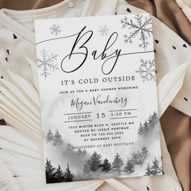 Baby It's Cold Outside Gender Neutral Baby Shower Invitation (Creator Uploaded)