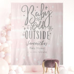 Baby It's Cold Outside Girl Baby Shower Backdrop Tapestry<br><div class="desc">Baby It's Cold Outside Girl Baby Shower Backdrop</div>
