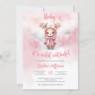 Baby it's cold outside girl Baby Shower invite
