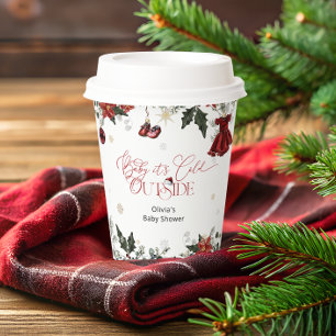 Baby its Cold Outside Girl Baby Shower Paper Cups