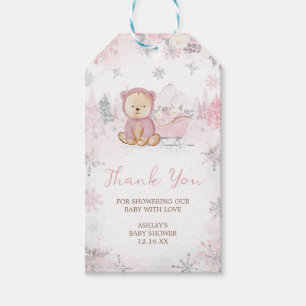 Baby Its Cold Outside Girl Bear Favour Tags