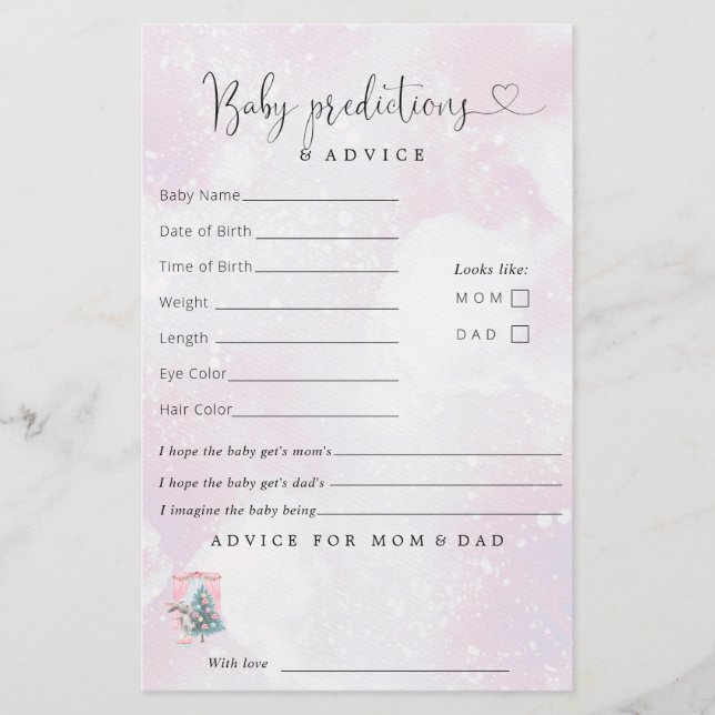 Baby It's Cold Outside Girl Winter Baby Shower  (Front)