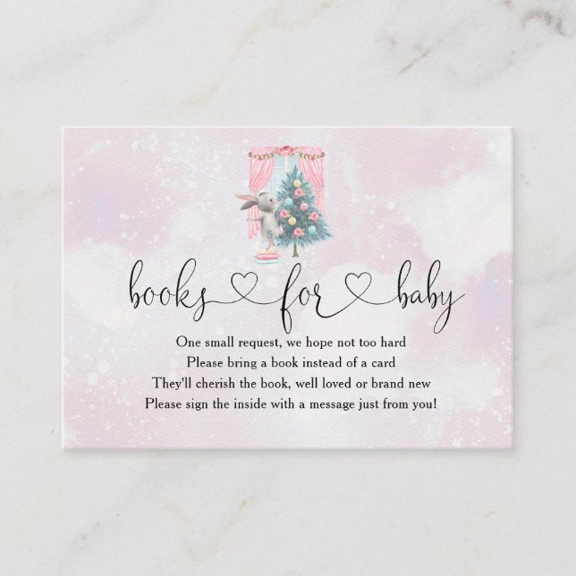 Baby It's Cold Outside Girl Winter Baby Shower  Enclosure Card (Front)