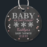 Baby It's Cold Outside Girls Winter Baby Shower<br><div class="desc">Celebrate in style with these cute and very trendy baby shower favour tags. This design is easy to personalise with your special event wording and your guests will be thrilled when they see these fabulous tags.</div>