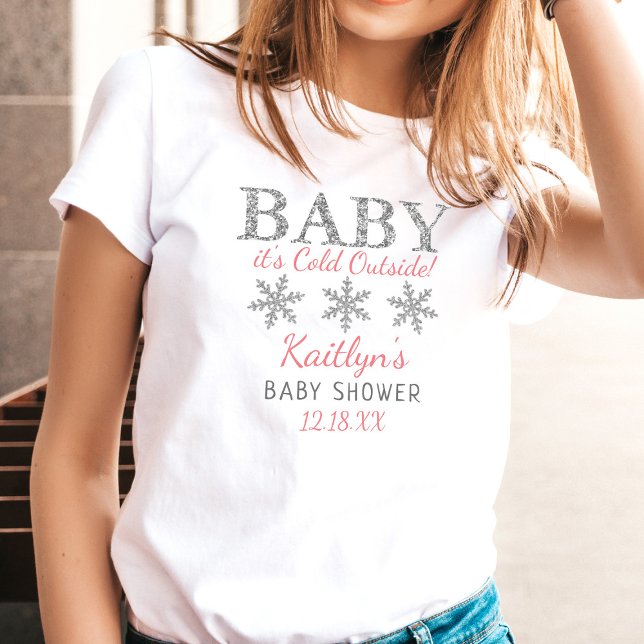 Baby It's Cold Outside Girls Winter Baby T-Shirt (Creator Uploaded)