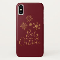 Baby it's Cold Outside Golden Snowflakes