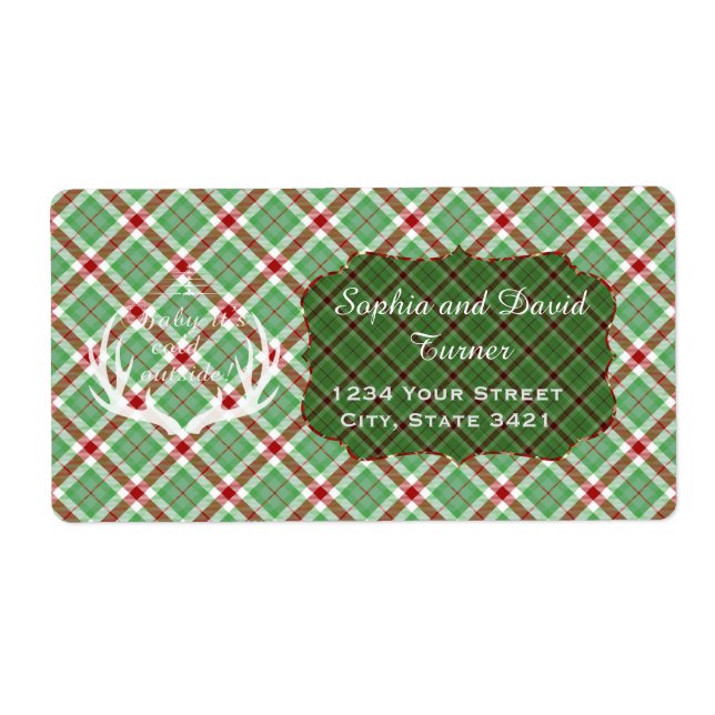 Baby it's Cold Outside Green Plaid Holiday (Front)
