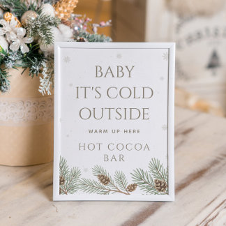 Baby It's Cold Outside Hot Cocoa Bar Poster