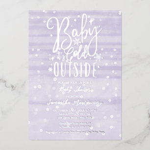 Baby It's Cold Outside Lavender Baby Shower