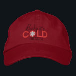 Baby It's Cold Outside Lovers Red Embroidered Hat<br><div class="desc">A Baby It's Cold Outside Snowflake for lovers embroidery. This embroidered baseball cap is a great last minute gift for yourself or for someone special on your Winter Season list.</div>