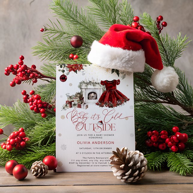 Baby it's Cold Outside Modern Baby Shower Invitation (Creator Uploaded)