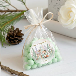 Baby It's Cold Outside modern Winter Woodland Classic Round Sticker