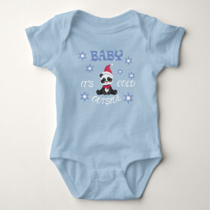 Baby It's Cold Outside Panda Bear Bodysuit