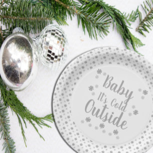 Baby It's Cold Outside Paper Plate