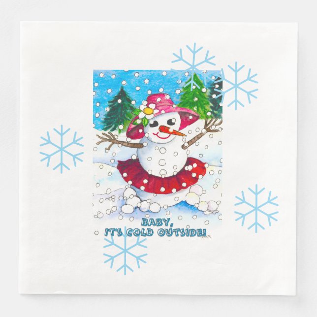 Baby It's Cold Outside! Party Supplies Napkin (Front)